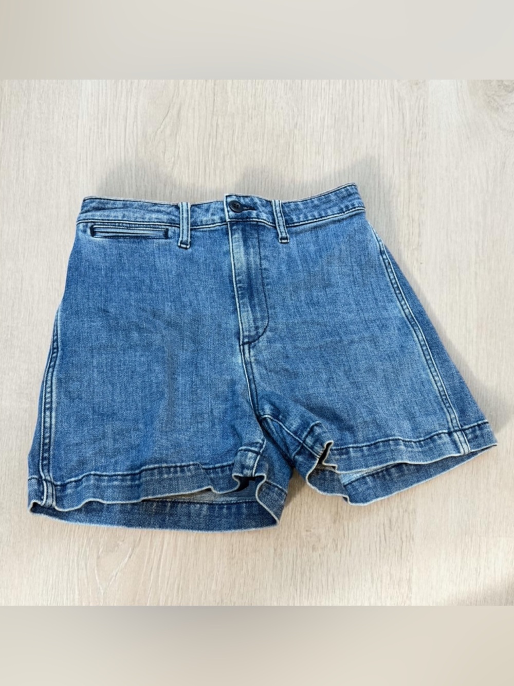 Madewell Medium Blue Denim High-Rise Shorts